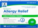 Výber kvality Alergická úľava, 24 hodín Non Drowsy Allergy Relief pre vnútorné a vonkajšie alergie, Antihistaminika Loratadine 10 mg, Tekuté naplnené mäkké gély, 10 Počet