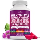 NOVÁ VEK Mlieko Thitle NAC Chanca Piedra Repa Root Artičoka Púpava Root Astragalus - Plus TUDCA & Ginger - 60 Počet