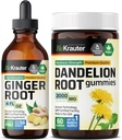 BIO KRAUTER Ginger Root Tinture 4 Fl. Oz. & Dandelion 60 Gummies