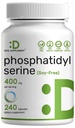 Fosfatidylserín Supplement, 400mg Serving, 240 Kapsule 