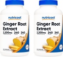 Nutricost Ginger Root Extract 550mg, 240 Kapsule (2 fľaše)