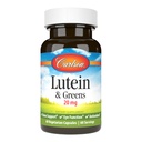 Carlson - lutein & Greens, 20 mg, Vision Support & Eye Function, Antioxidant, 60 Vegetariánske kapsuly