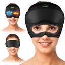Migréna Relief Cap - 2 v 1 Upokojujúce bolesti hlavy Relief Cap s odnímateľným očným maskom 20% Extra Gél - Bolesť hlavy klobúk pre migrény - Cold Ice Head Wrap Produkty pre stres, napätie, opice a opuch očí